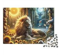 Storia Fantastica del Leone Puzzle 1000 Pezzi Scenario da Sogno 70x50cm/1000pcs