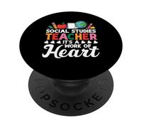 Storia Insegnante Squadra Un Lavoro Studi Sociali Insegnante PopSockets PopGrip Adesivo