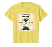 Storia Insegnante Viaggiatore Tempo Clessidra Vintage Avvent Maglietta, Bambini, Limone, 2 Anni