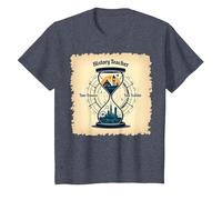 Storia Insegnante Viaggiatore Tempo Clessidra Vintage Avvent Maglietta, Bambini, Pervinca, 2 Anni