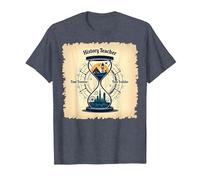 Storia Insegnante Viaggiatore Tempo Clessidra Vintage Avvent Maglietta, Uomo, Pervinca, L