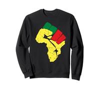 Storia Nera Camicia Pan Bandiera Africana Colori Resistere Pugno Felpa