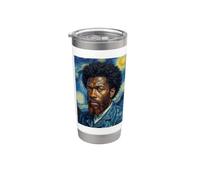 Storia nera della notte stellata di Van Gogh afro americano Bicchiere termico in acciaio inox doppia parete