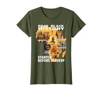 Storia Nera Prima della schiavitù Pan African Unity Melanin Pride Maglietta, Donna, Oliva, L