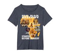 Storia Nera Prima della schiavitù Pan African Unity Melanin Pride Maglietta, Donna Plus-Size, Pervinca, 6X