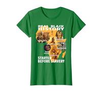 Storia Nera Prima della schiavitù Pan African Unity Melanin Pride Maglietta, Donna, Verde Mela, L
