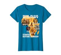 Storia Nera Prima della schiavitù Pan African Unity Melanin Pride Maglietta, Donna, Zaffiro, 3XL