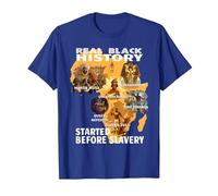 Storia Nera Prima della schiavitù Pan African Unity Melanin Pride Maglietta, Uomo, Blu Reale, 3XL