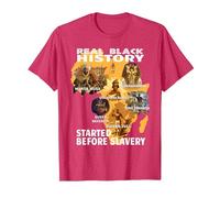 Storia Nera Prima della schiavitù Pan African Unity Melanin Pride Maglietta, Uomo, Rosso mélange, L