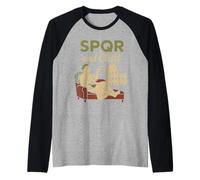 Storia Romana SPQR Giulio Cesare Latino Meme Idea Regalo Maglia con Maniche Raglan
