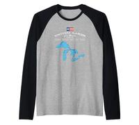 Storia Superiore Michigan USA CanadaTrip Maglia con Maniche Raglan