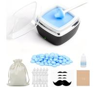 STORICANS Kit di cera per naso da uomo, kit per la ceretta dei peli del naso, scaldacera portatile con cera da 100 g, 10 applicatori, 30 bastoncini per peli del naso, 1 vasetto in silicone, 15-20