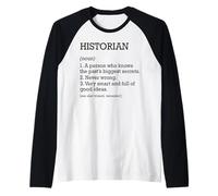 Storico Definizione di lavoro Storico divertente personalizzato Maglia con Maniche Raglan
