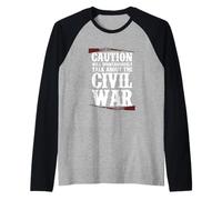 Storico della Guerra Civile Reenactor Storia degli Stati Uniti Buff di Storia della Guerra Maglia con Maniche Raglan