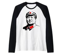 Storico MAO Zedong Divertente Comunista Cinese Maglia con Maniche Raglan