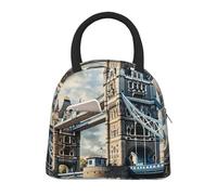 Storico Old Tower Bridge Londra stampa borsa termica portatile a prova di perdite riutilizzabile Tote lavoro scuola picnic ragazzi ragazze