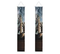 Storico Old Tower Bridge Londra Stampa Estetica vibrante Atmosfera festiva Banner Decor Indoor Outdoor Celebrazioni