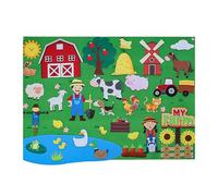 Storie in feltro | Storie in feltro fai da te Story Board in flanella per la scuola materna,Attività educativa da parete per bambini, tavola in flanella con narrazione di animali domestici per bambini