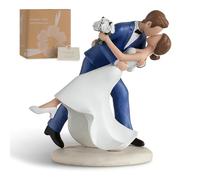 Storieme Decorazione per torta nuziale: statuetta in resina che si baciano con la sposa e lo sposo - regali romantici per anniversario di matrimonio fidanzamento