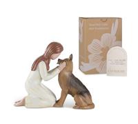 Storieme Regali per le Donne: Statuetta di Pastore Tedesco Perfetta per Compleanno Natale laurea amicizia statua decorativa per la casa (13,7 x 10,9 cm)