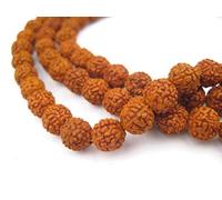 Storite Rosario Rudraksha Rudraksh Japa Mala 108 + 1 rosario da 8 mm
