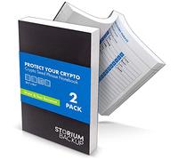 Storium - Taccuino con frasi di semi di criptovaluta, impermeabile, per mantenere la password della frase di recupero delle criptovalute al sicuro e protetto, diario di backup a portafoglio per
