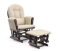 Stork Craft Hoop Glider and ottoman set, espresso/beige