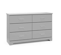 Stork Craft Storkcraft Brookside - Cassettiera a 6 cassetti per camera dei bambini, con 6 cassetti, in legno e composito, ideale per asili e camerette dei bambini, colore: grigio