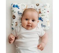 Stork Drop - Cuscino per neonati a testa piatta | previene e corregge la plagiocefalia | mesh 3D traspirante | morbido cotone biologico | completamente lavabile | modellamento della testa per neonati