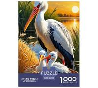 Stork Parent Child Scene Puzzle Impossible 1000Pcs Animal Decorazione Per La Casa. Giochi Rilassamento E Intelligence Per Adulti E Ragazzi Da 14 Anni 52x38cm/1000pcs