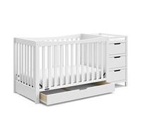 StorkCraft Graco Remi 4-in-1 Convertible Crib and Changer, White