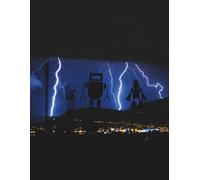 Storm Circuit: Lightning-Bot Notebook for Robot Fans: Epic Robot Silhouettes in a Thunderstorm - A Futuristic Composition Notebook for Creative Kids & Teens