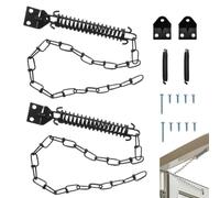 Storm Door Chain 2 Pack | Windproof Door Chain Latch | Heavy Duty Guard | Wind Damage Protection | Heavy Duty Safety Chain | Screen Doors Storm Yard Gates Patio Entryway Hardware