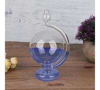 Storm Glass Forecaster Predicting Weather Forecasting Home Ornament, Globe Shaped Storm Glass Bottle, Innovative Weather Forecast Glass Bottle for Home Office Desk Decor 15cm 157g