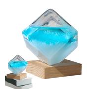 Storm Glass Weather Forecaster - Liquid Barometer Crystal Glass Water Cube, Glass Weather Predictor, Desktop Decoration, Decorative Home Ornament for Table Top Decor