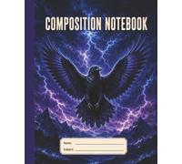 Storm Raven Composition Notebook: Lightning Bird College Ruled Notebook for Teens and Students | 7.5 x 9.25 Inches | 110 Pages
