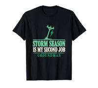 Storm Season è Il Mio Secondo Lavoro Groundman Storm Work Lineman Maglietta con Stampa Grafica Economica