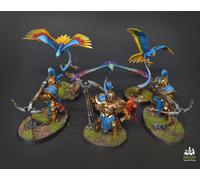 Stormcast Golden Vanguard Raptors age of sigmar COMMISSIONE pittura prof...