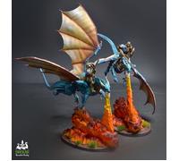 Stormdrake Guard con basi fiammeggianti Stormcast COMMISSIONE pittura pr...