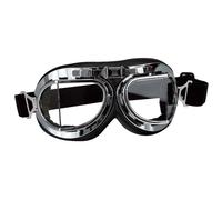 OCCHIALI VINTAGE MOTO CAFE RACER CUSTOM SCRAMBLER MARRONE LENTE DARK SMOKE FUME'