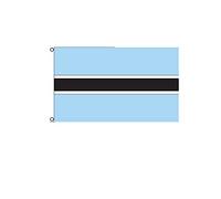 stormflag Bandiera Botswana (90 cm x 150 cm) in poliestere pongee 90 g con cuciture.