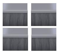 STORMGUARD 02AM0041000GR BDS - Set di 4 guarnizioni autoadesive per il fondo della porta, colore: grigio, 1 m