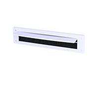 STORMGUARD 06SR0160000W Coperchio paraspifferi per cassetta delle lettere interna con spazzole e aletta, in PVC bianco