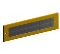 STORMGUARD, Spazzole protettive per buca delle lettere, cornice in metallo, esterno 338 mm x 78 mm (apertura interna 279 mm x 45 mm), Oro (gold)