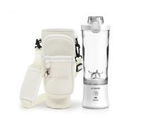 STORMIX Set frullatore portatile e borsa frigo, potente mixer da 150 W, 6 coltelli in acciaio inox, frullati, agitatori, ghiaccio tritato, ricarica USB-C, copertura termoisolante, facile da