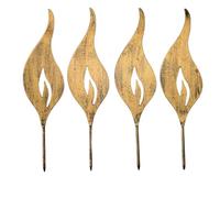 Storm's Gartenzaubereien Candele decorative in oro, set da 4 pezzi, altezza: 23 cm, per il fai da te per la decorazione invernale