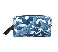 Stormy Sea Print Zipper Storage Bag, accessori da viaggio, articoli da toeletta, borsa portatile per articoli da toeletta