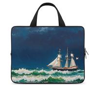 Stormy Waves - Custodia protettiva per computer portatile da 13 pollici, motivo barca a vela vintage, custodia protettiva per computer portatile o tablet