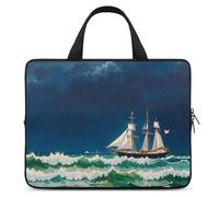 Stormy Waves - Custodia protettiva per computer portatile da 15 pollici, motivo barca a vela vintage, custodia protettiva per computer portatile o tablet