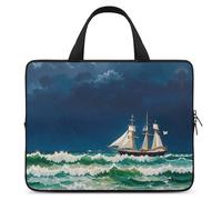 Stormy Waves - Custodia protettiva per computer portatile da 17 pollici, motivo: barca a vela vintage, custodia protettiva per computer portatile o tablet